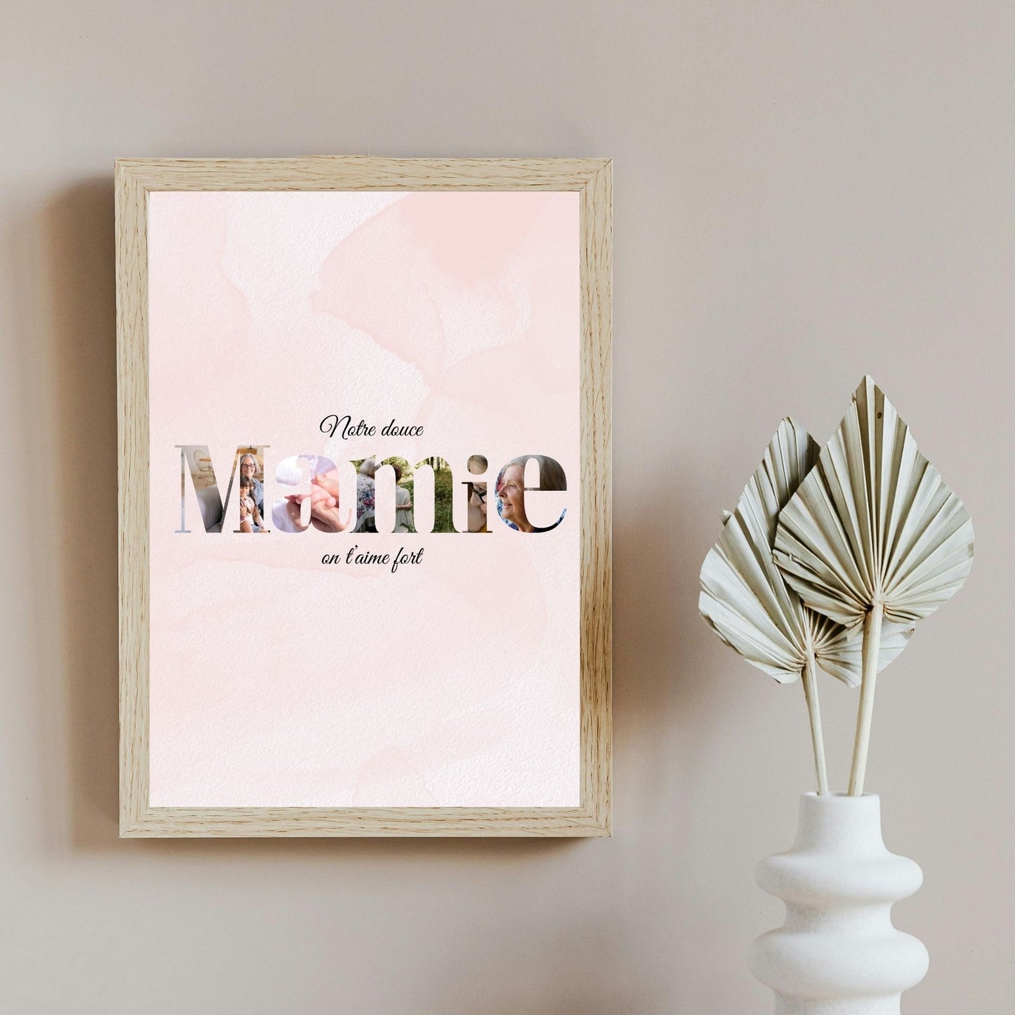 Affiche personnalisée pèle-mêle MAMIE