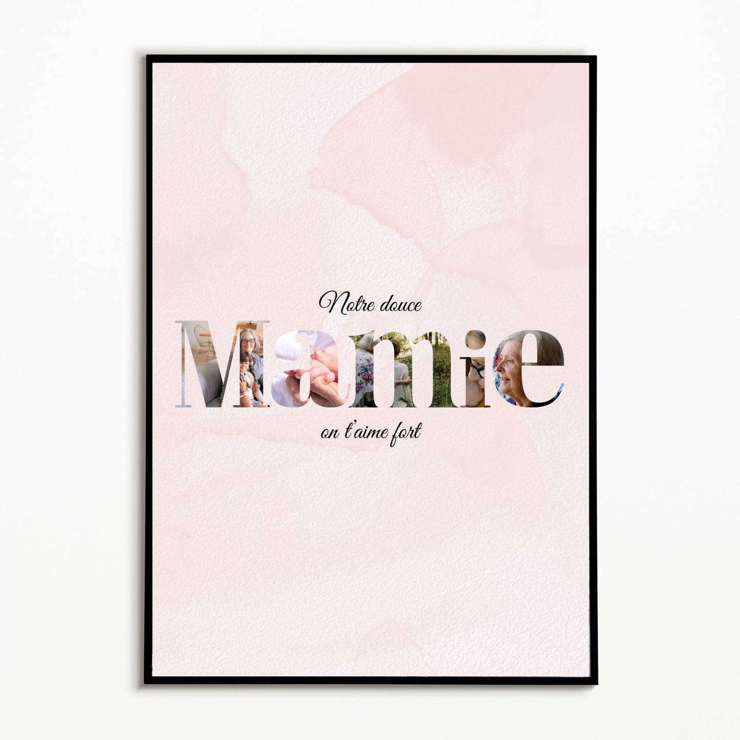 Affiche personnalisée pèle-mêle MAMIE