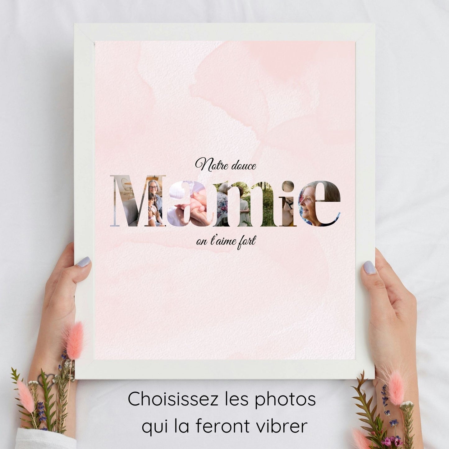 Affiche personnalisée pèle-mêle MAMIE