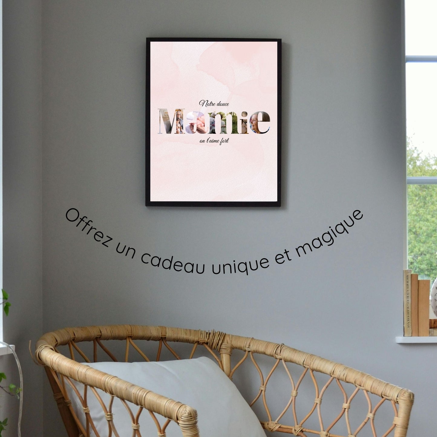 Affiche personnalisée pèle-mêle MAMIE