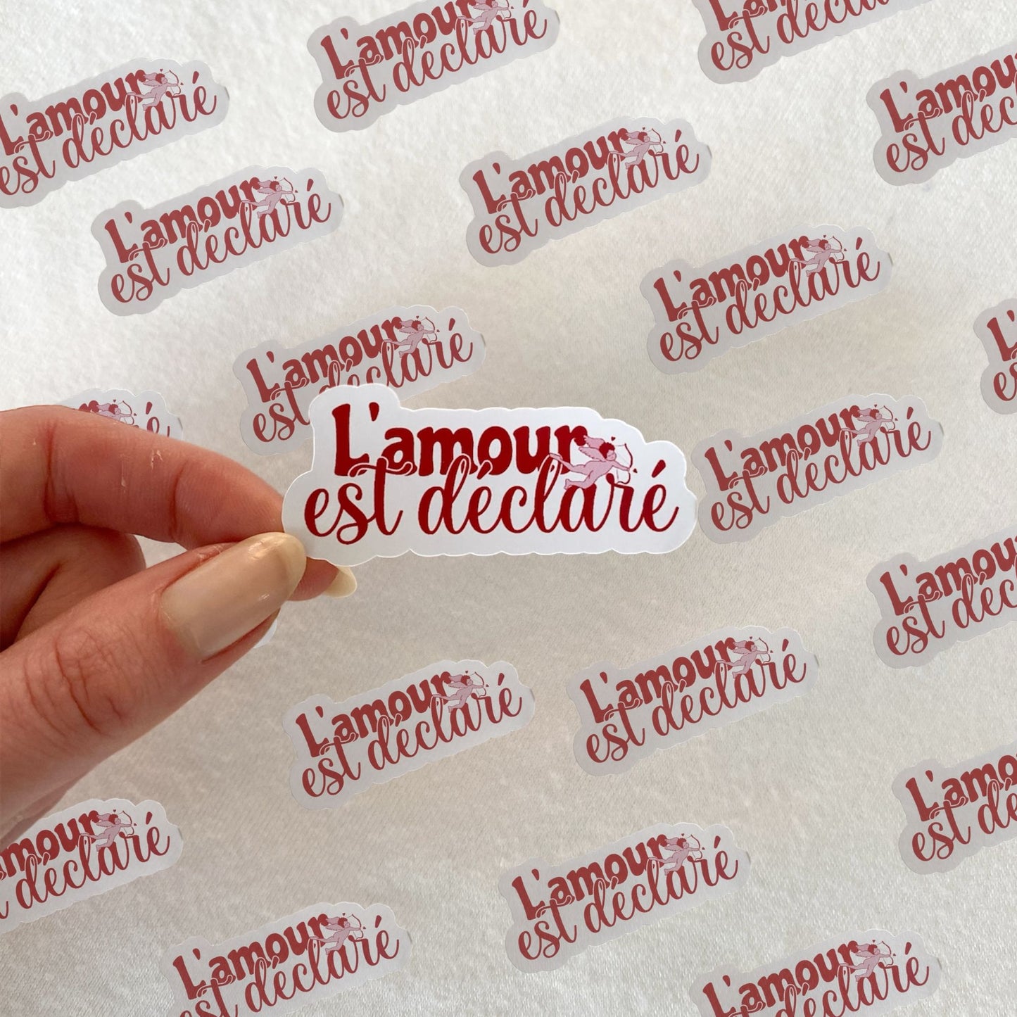 Set de 6 stickers phrases d'amour