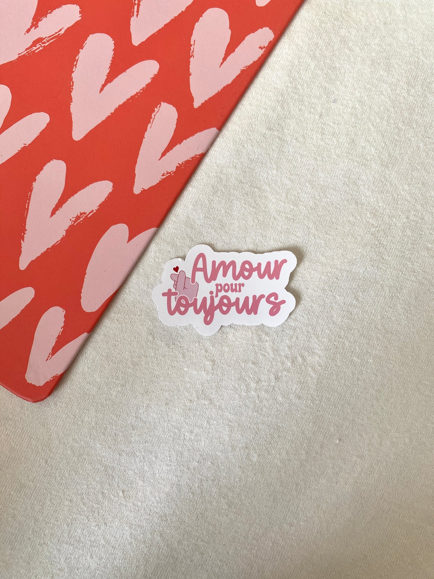 Sticker Amour pour toujours coeur coréen
