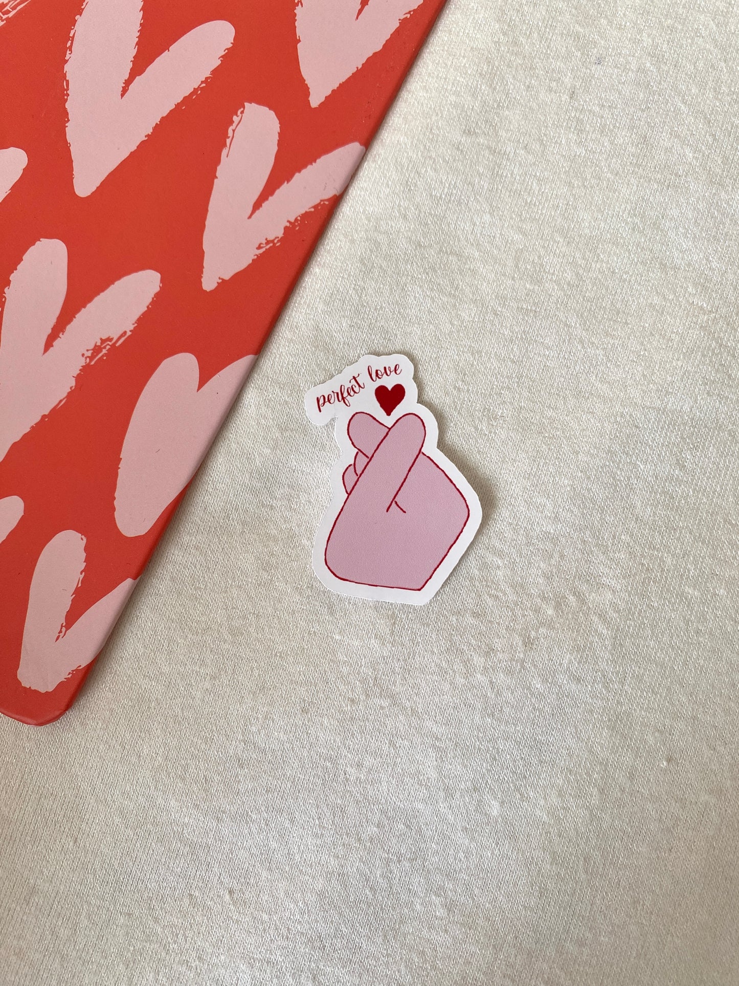 Sticker Coeur coréen Perfect love