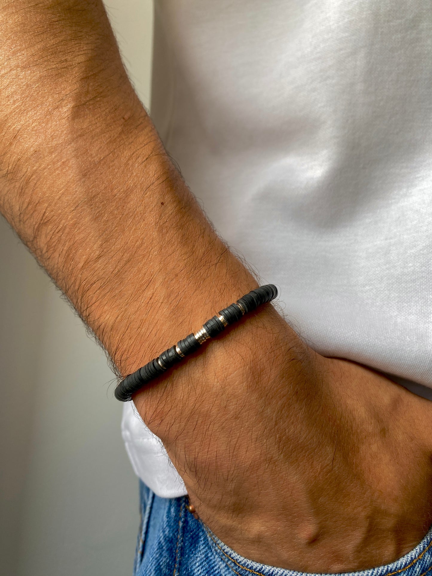 Bracelet A flour d'aigo noir