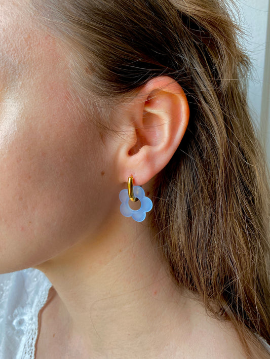 Boucles d'oreilles Maia Flouri bleu pastel