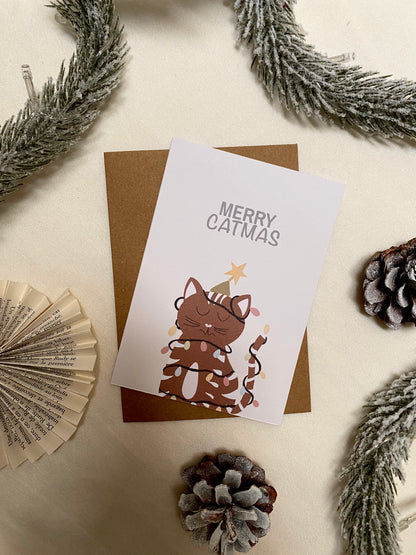 Carte de voeux Merry Catmas