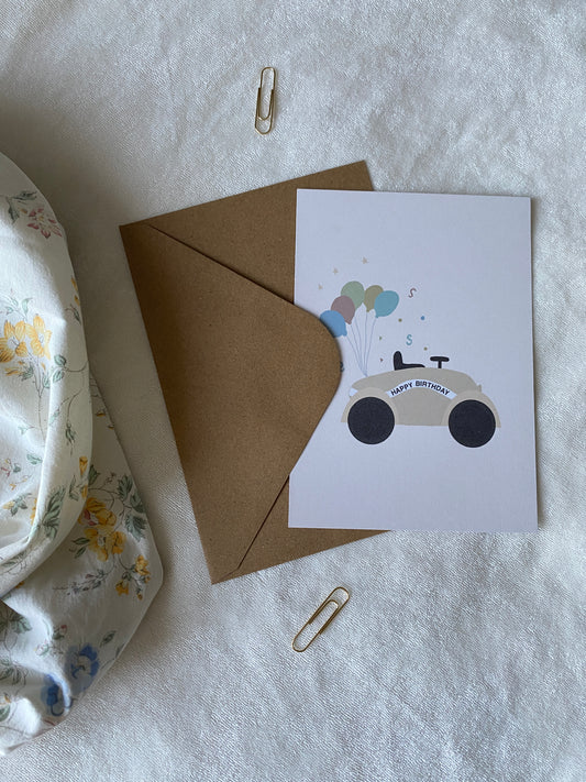 Carte d'anniversaire voiture