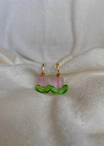 Boucles d'oreilles Talipan rose