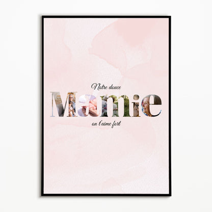 Affiche PDF à télécharger, personnalisée pèle-mêle MAMIE