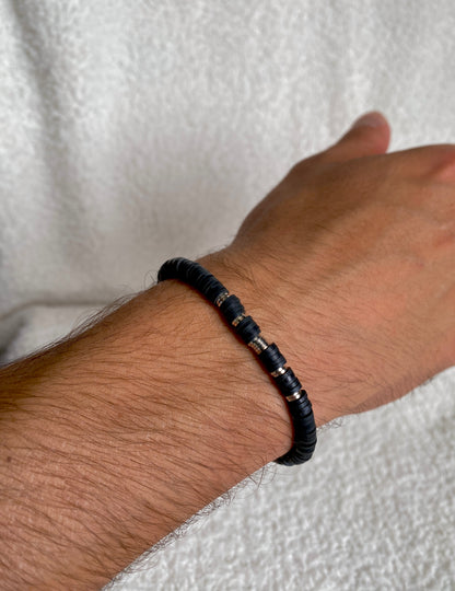 Bracelet A flour d'aigo noir