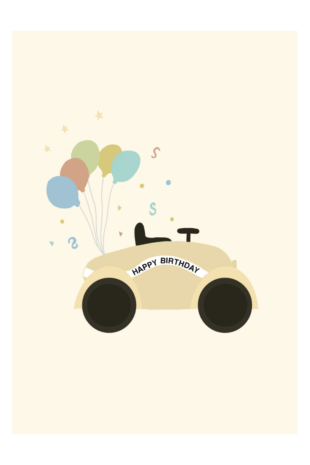 Carte d'anniversaire voiture