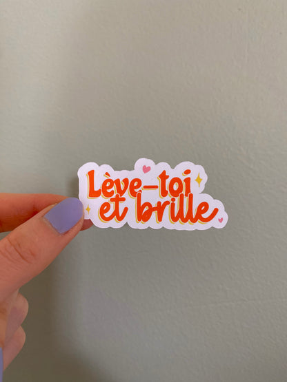 Set de 6 stickers phrases positives