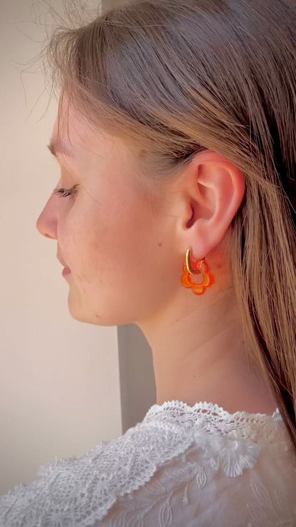 Boucles d'oreilles Maia Flouri orange